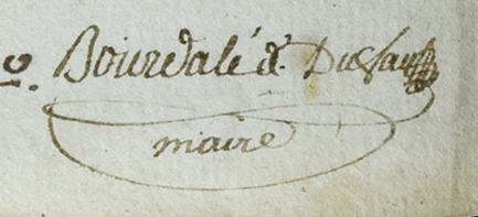 Signature de maire dans l'état civil